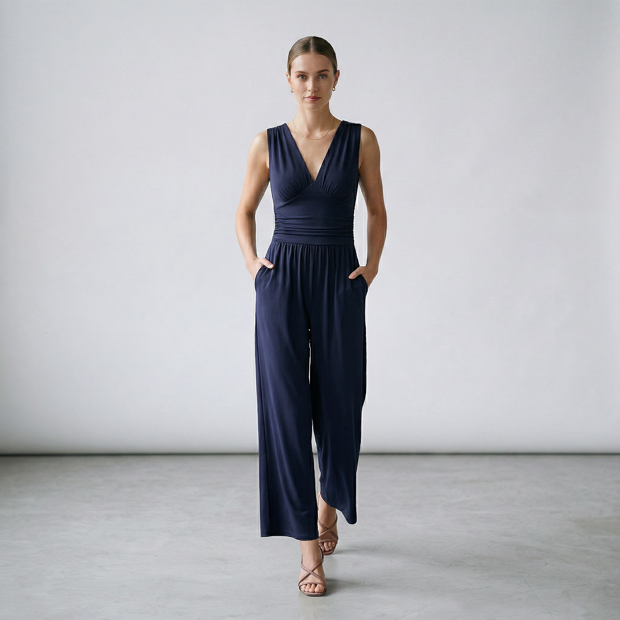 Elena | Mono elegante de pierna amplia