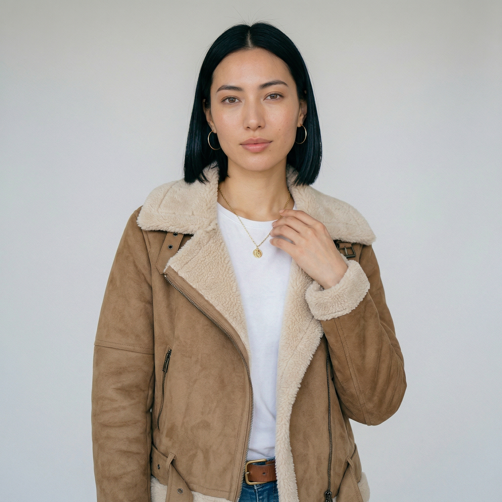Clara | Chaqueta biker efecto ante