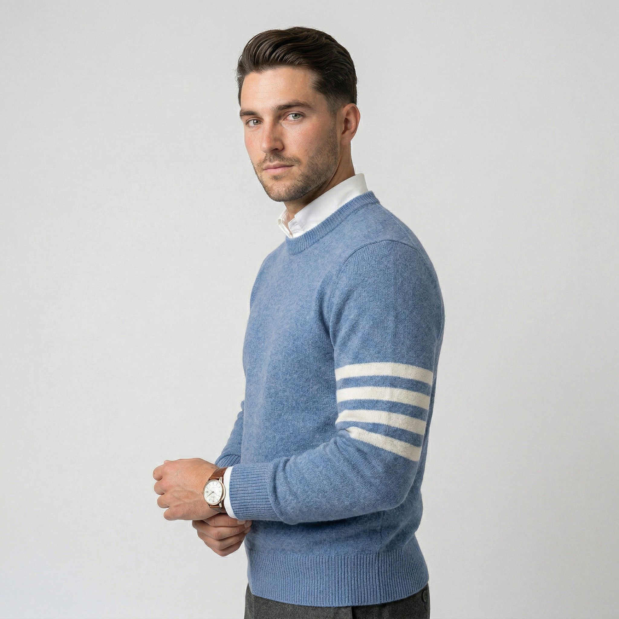 Alvaro | Jersey de cachemira con franjas