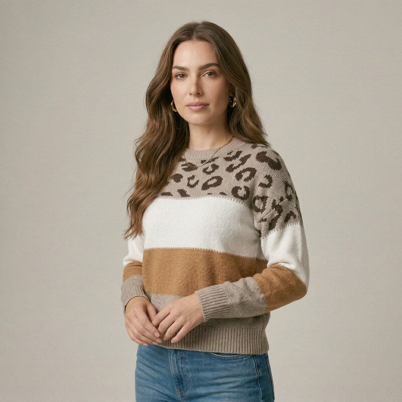 Tasmin | Jersey de estampado leopardo