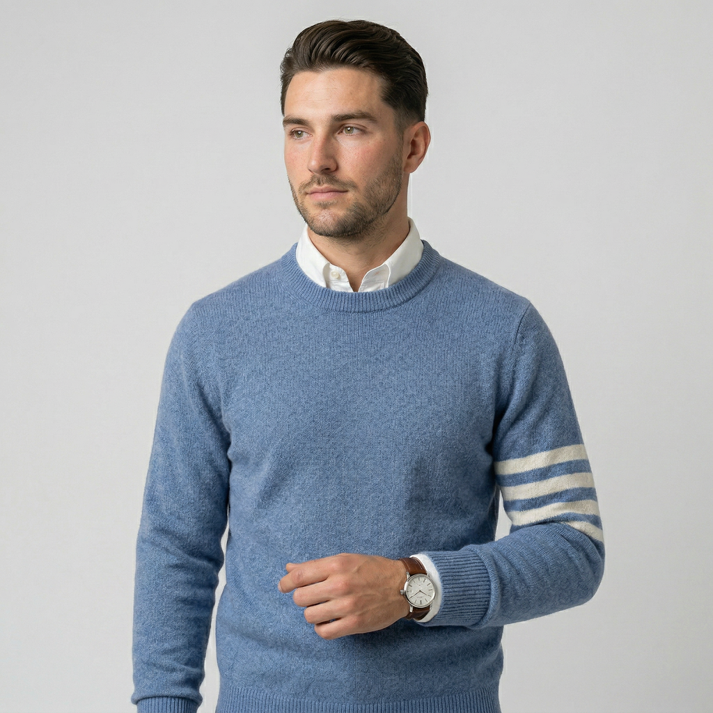 Alvaro | Jersey de cachemira con franjas