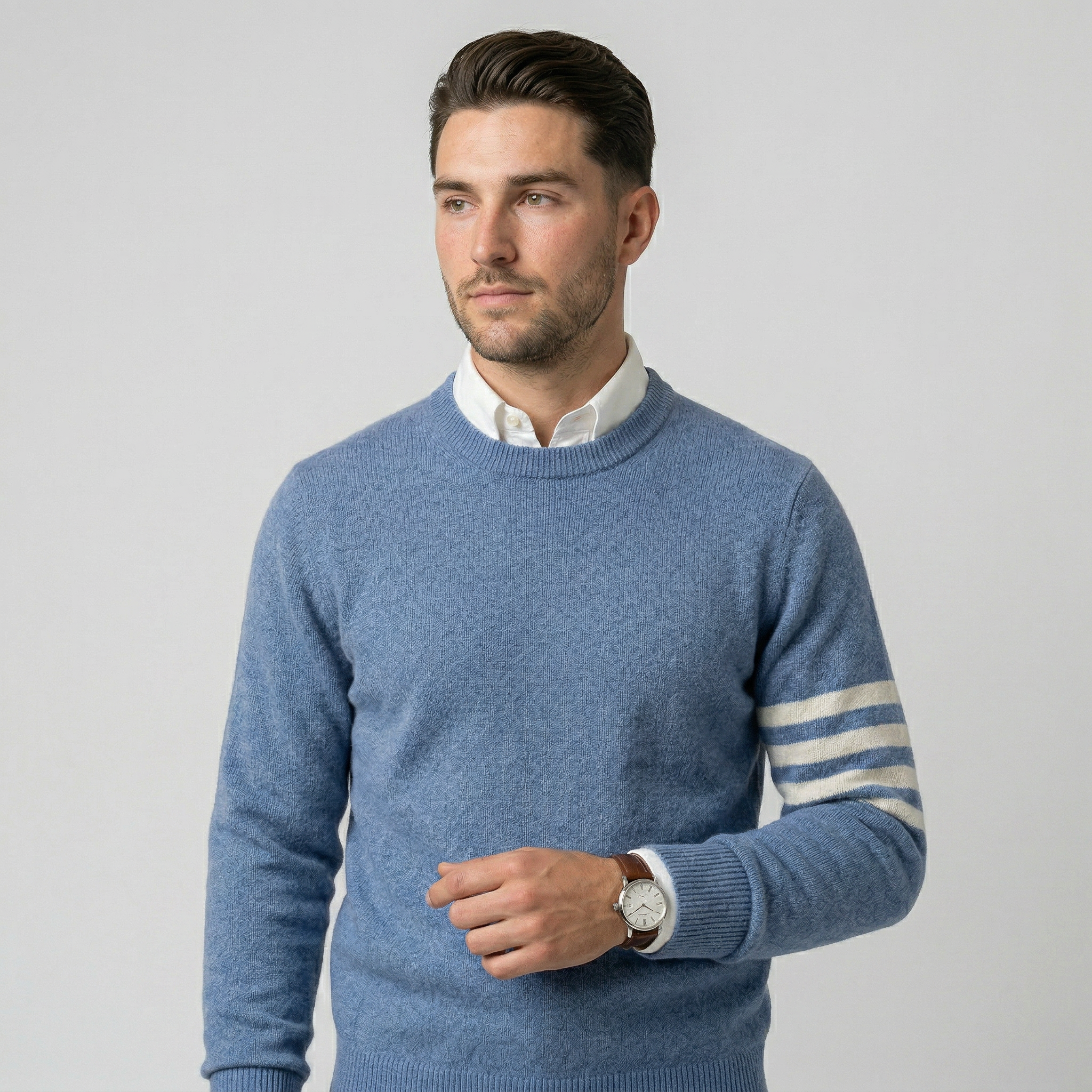 Alvaro | Jersey de cachemira con franjas