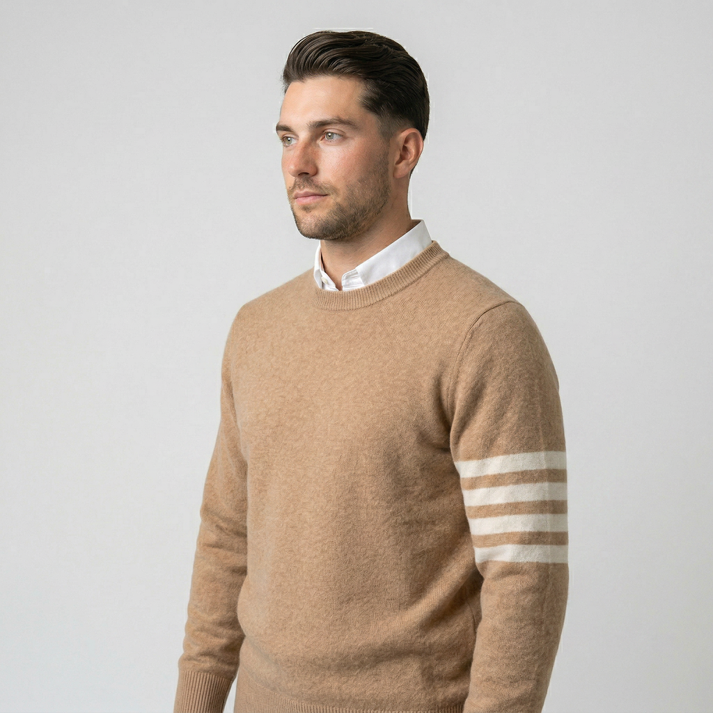Alvaro | Jersey de cachemira con franjas