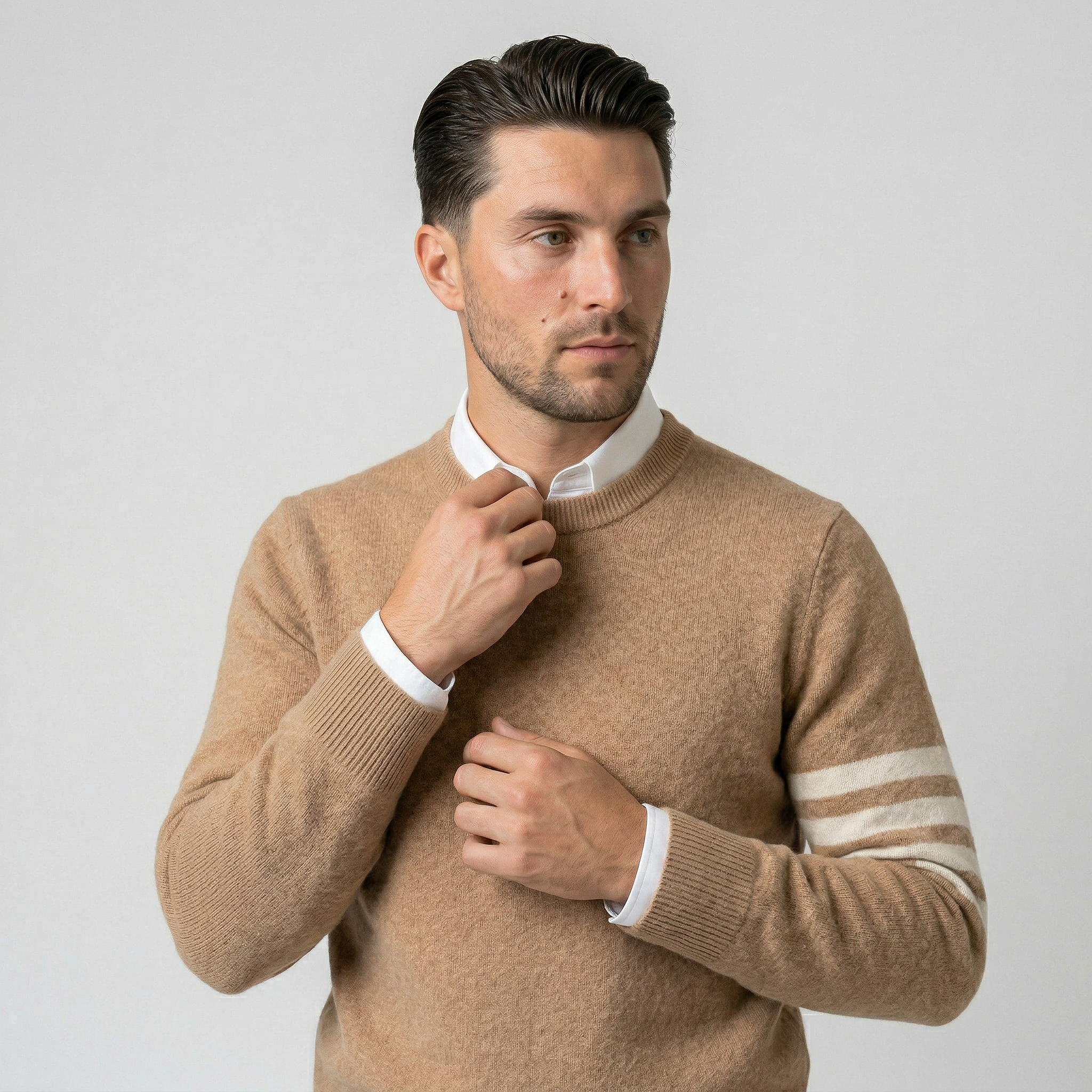 Alvaro | Jersey de cachemira con franjas