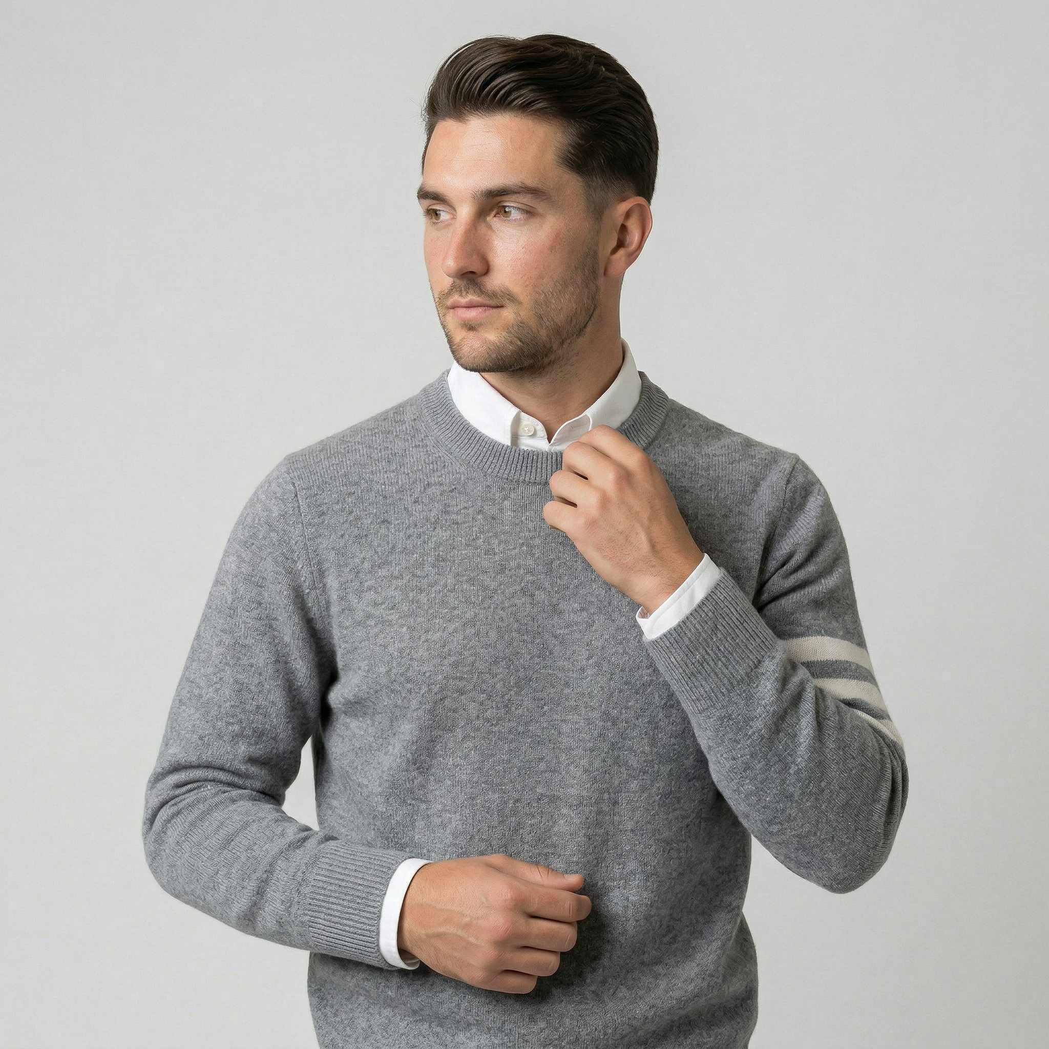 Alvaro | Jersey de cachemira con franjas