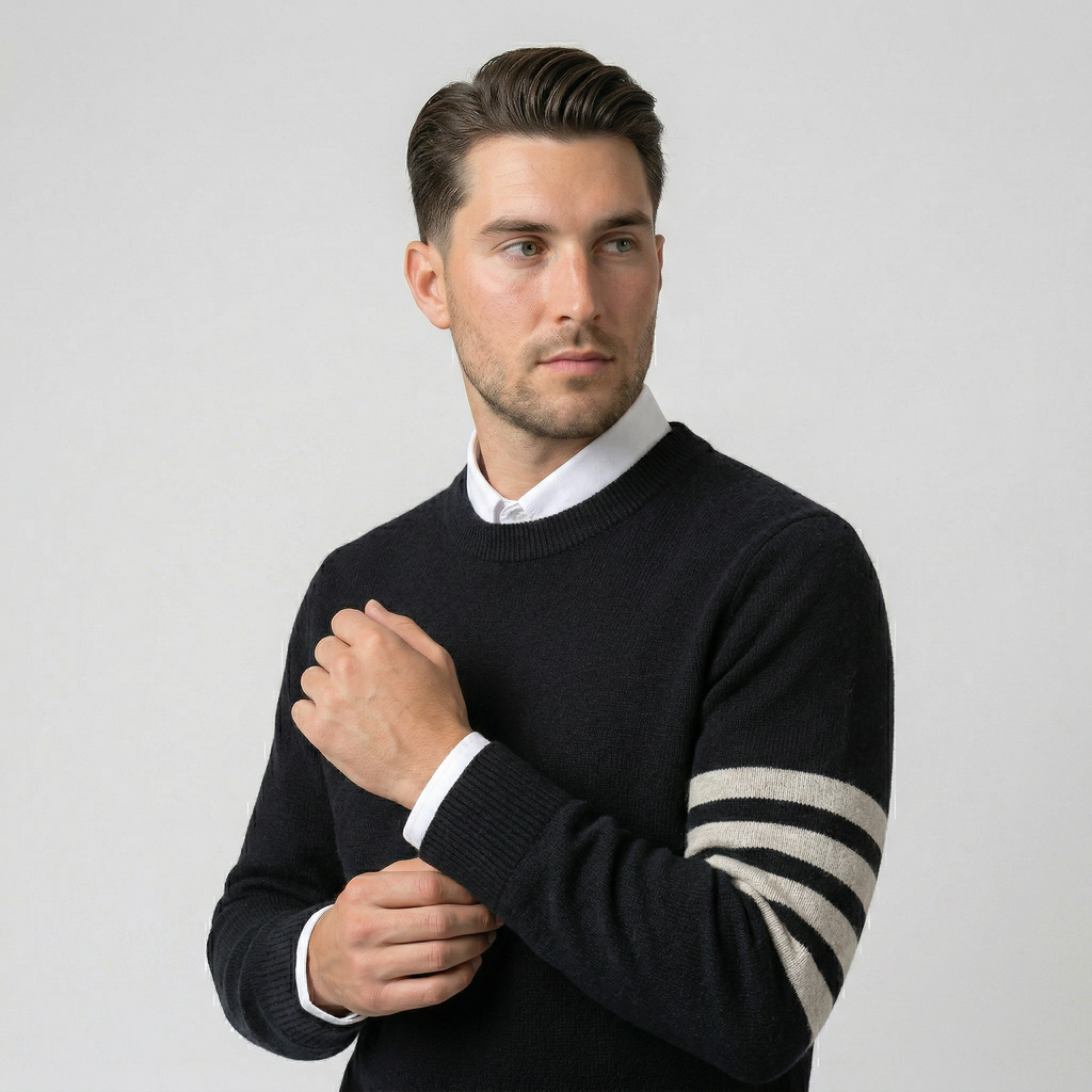 Alvaro | Jersey de cachemira con franjas