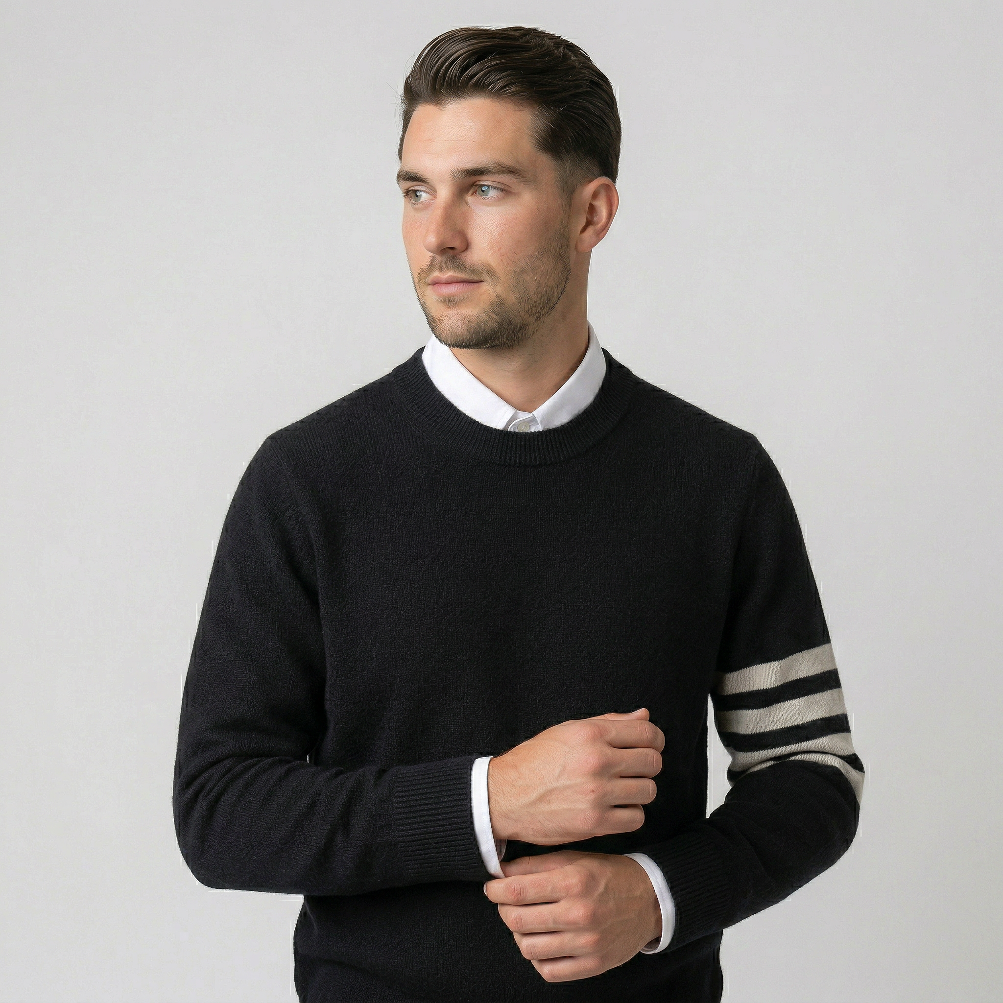 Alvaro | Jersey de cachemira con franjas